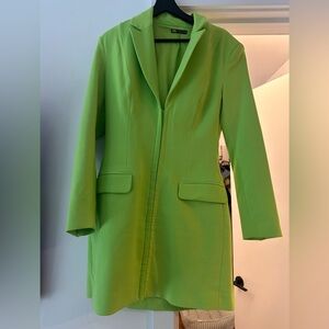 Zara Lime Green Blazer Dress